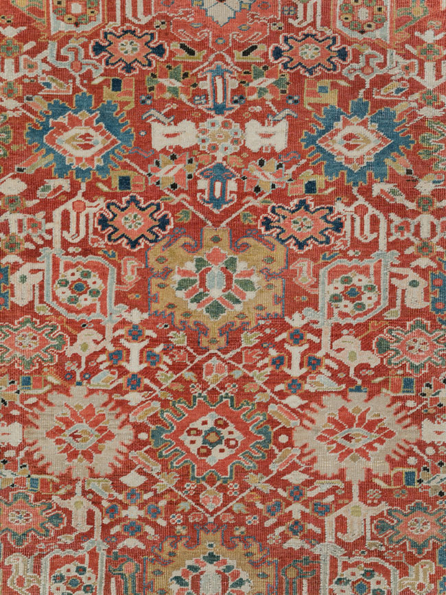 Antique Persian Heriz Room Size Carpet, No.26500 - Galerie Shabab