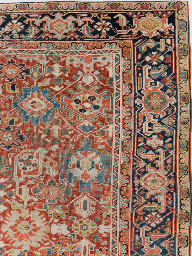 Antique Persian Heriz Room Size Carpet, No.26500 - Galerie Shabab