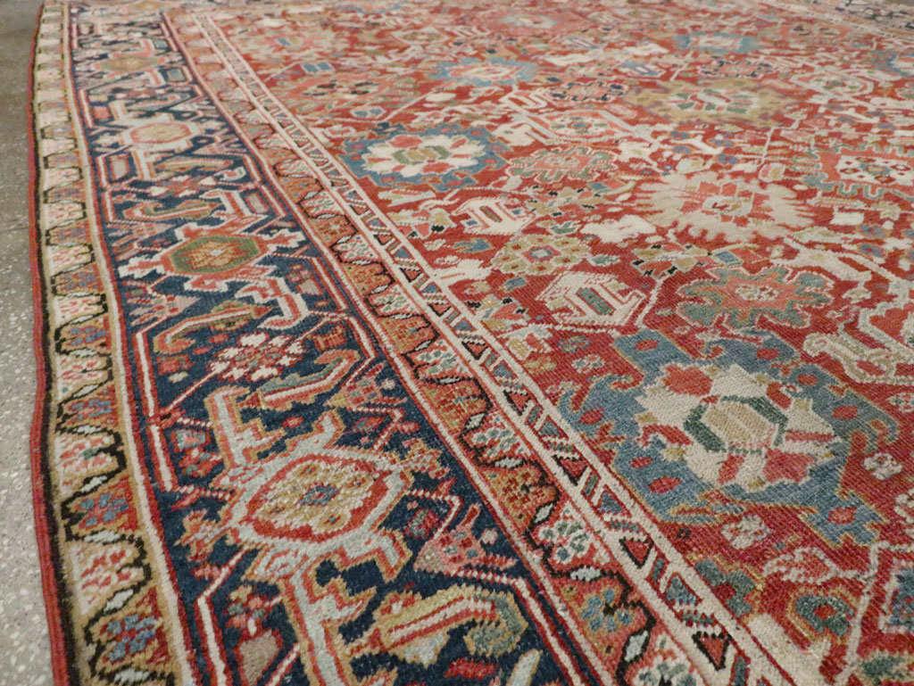 Antique Persian Heriz Room Size Carpet, No.26500 - Galerie Shabab