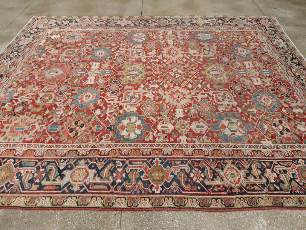 Antique Persian Heriz Room Size Carpet, No.26500 - Galerie Shabab