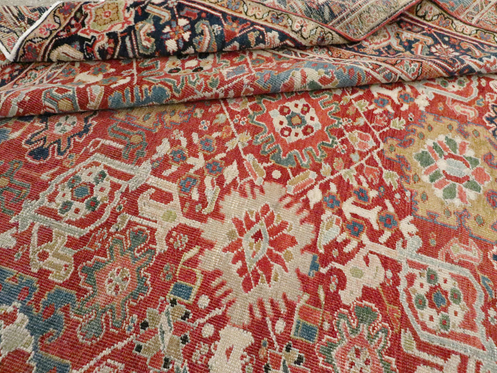 Antique Persian Heriz Room Size Carpet, No.26500 - Galerie Shabab