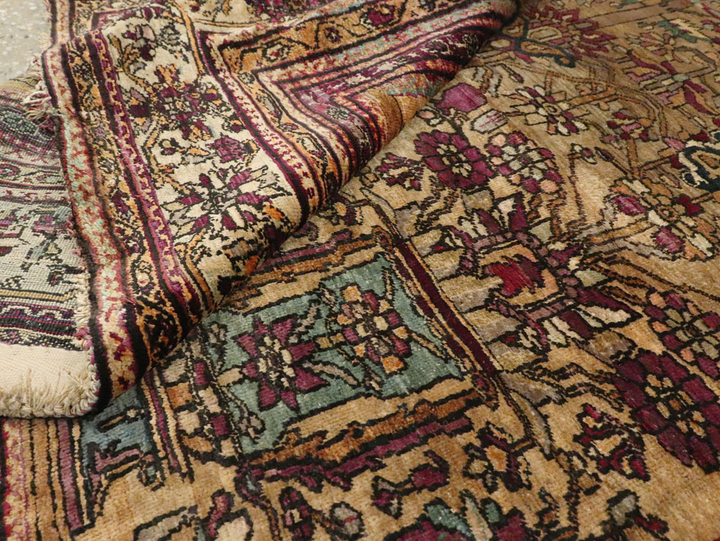 Silk Antique Persian Fereghan Accent Rug, No.26504 - Galerie Shabab