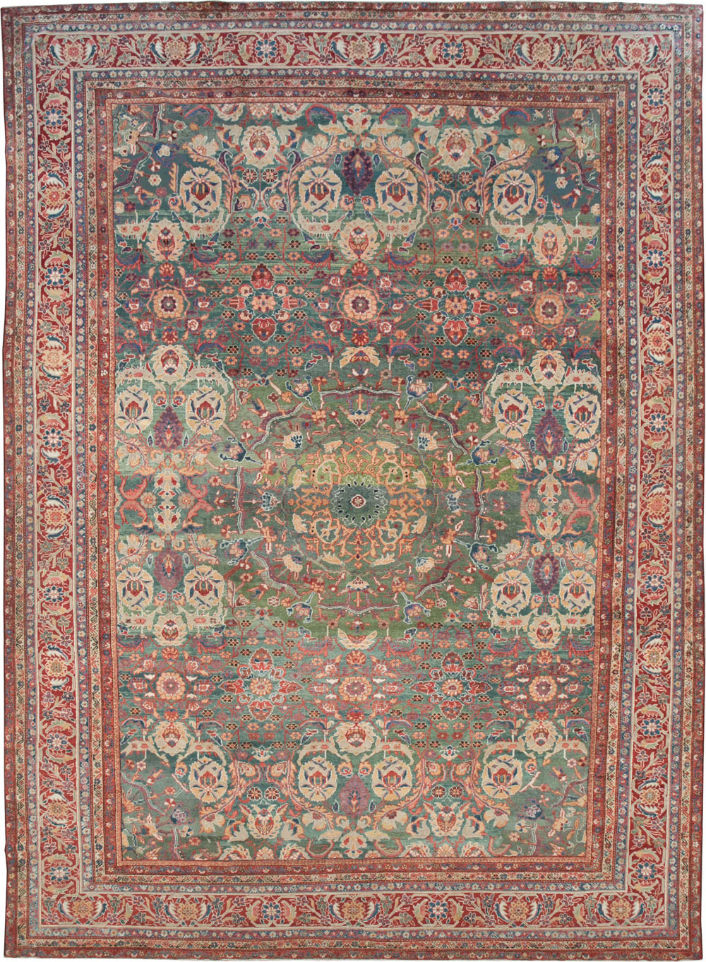 Antique Persian Mahal Oversize Carpet, No.26505 - Galerie Shabab