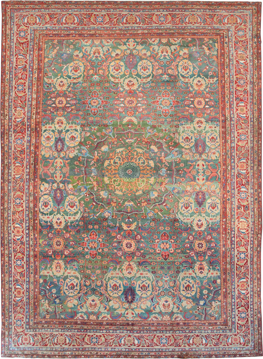 Antique Persian Mahal Oversize Carpet, No.26505 - Galerie Shabab
