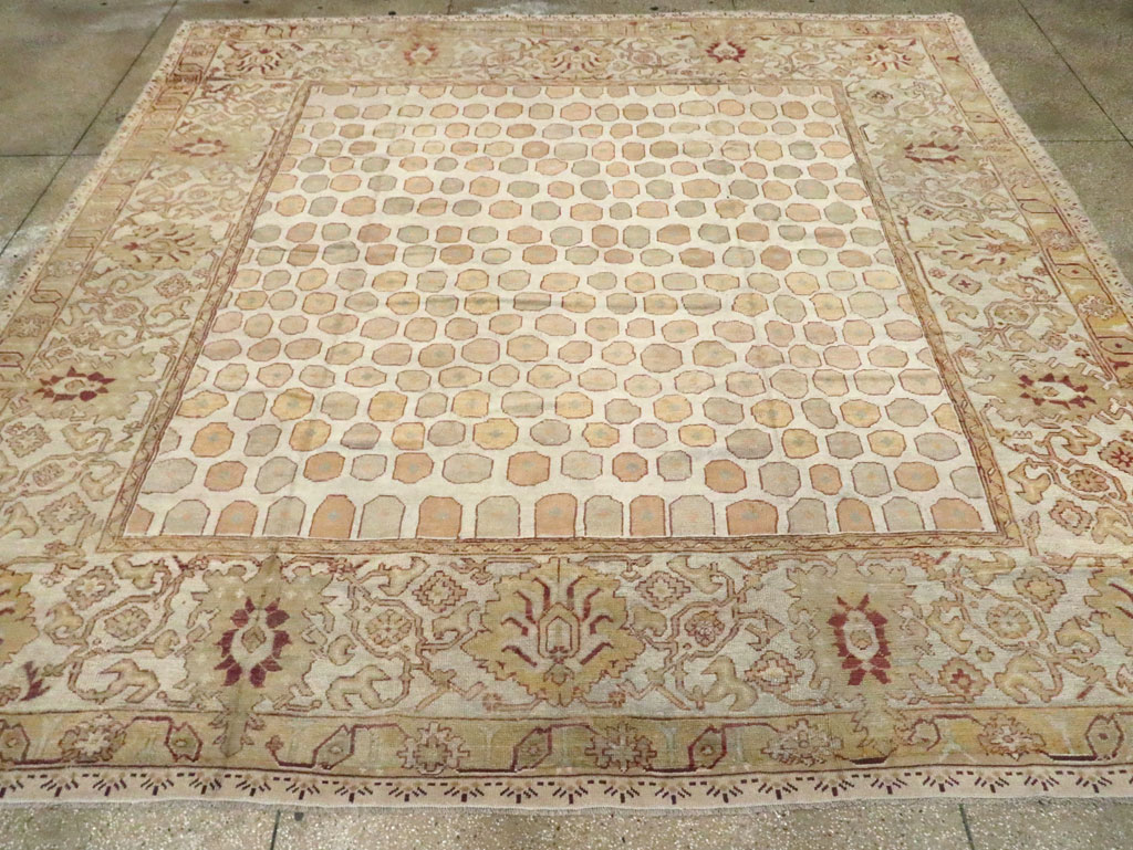 Antique Turkish Square Oushak Carpet, No.26507 - Galerie Shabab