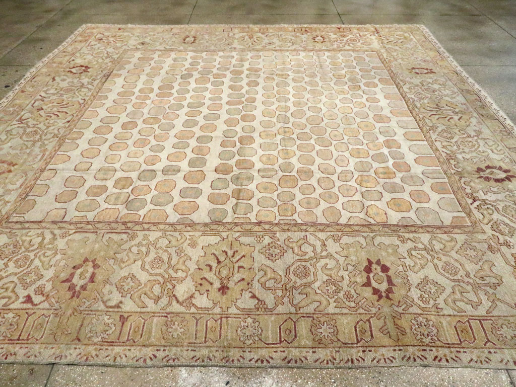 Antique Turkish Square Oushak Carpet, No.26507 - Galerie Shabab