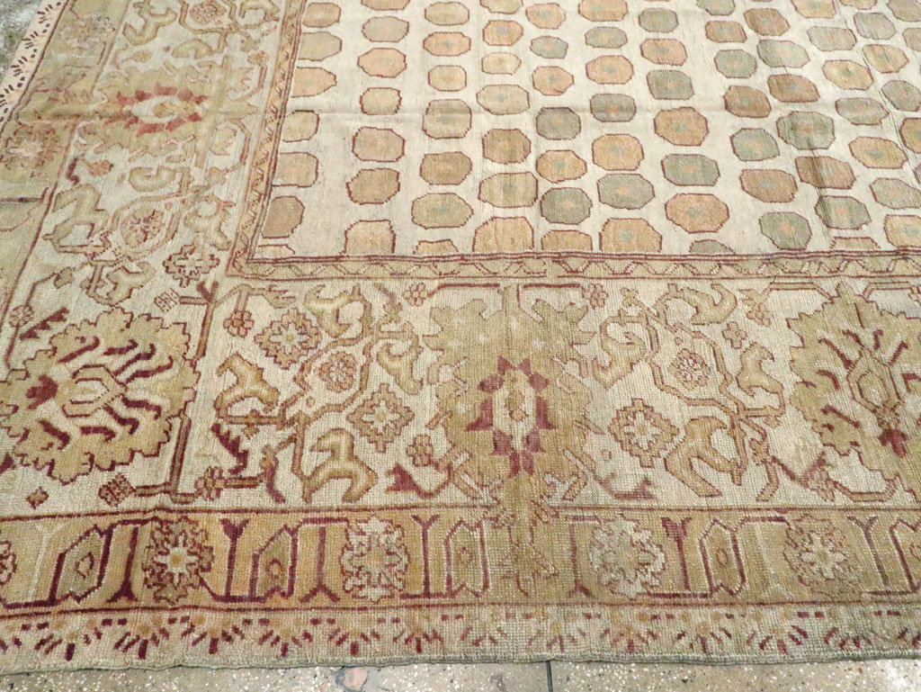 Antique Turkish Square Oushak Carpet, No.26507 - Galerie Shabab