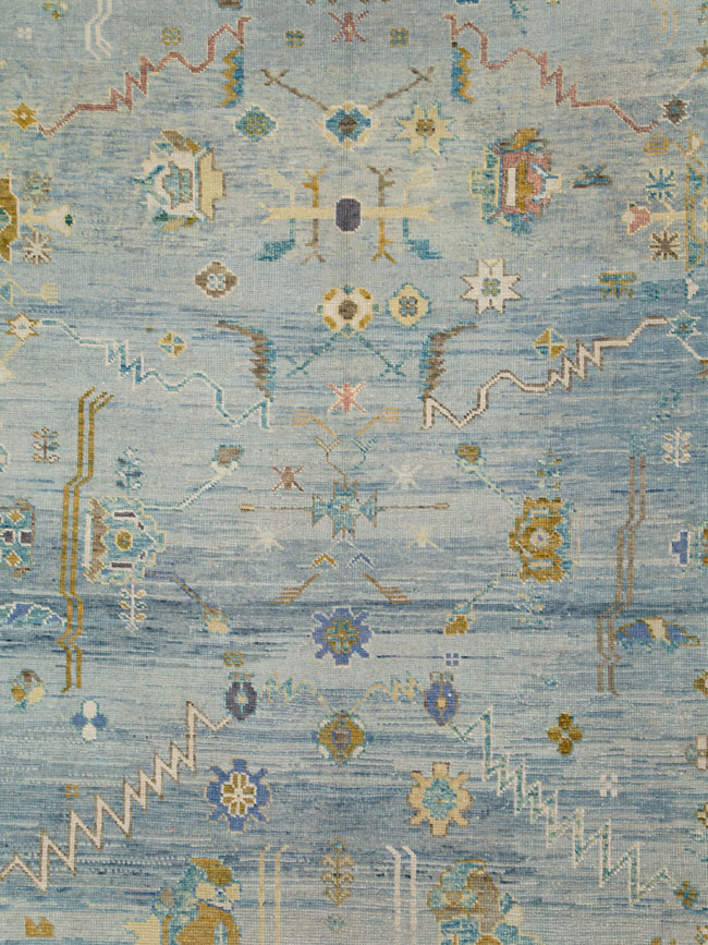 Vintage Turkish Oushak Carpet, No.26509 - Galerie Shabab