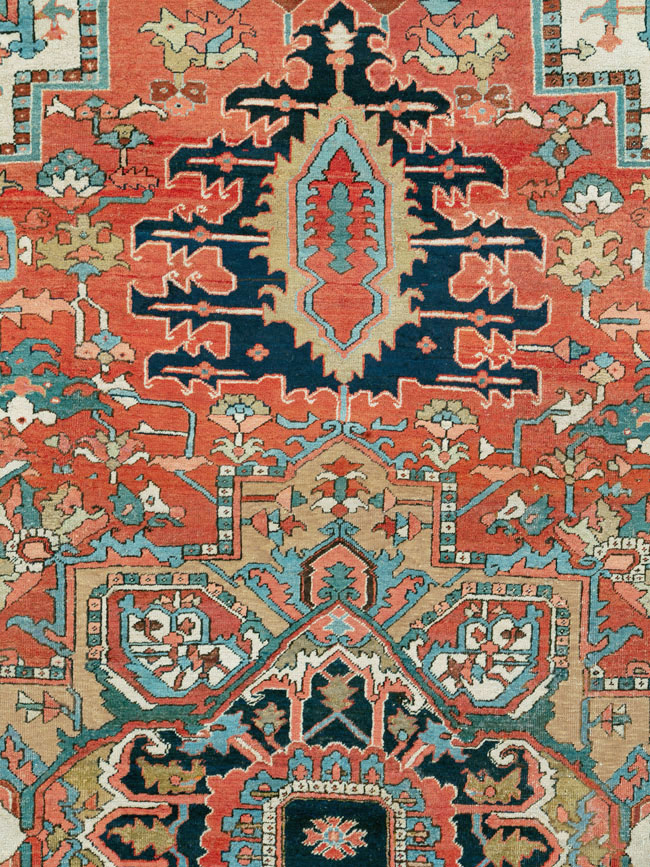 Antique Persian Heriz Carpet, No.26514 - Galerie Shabab