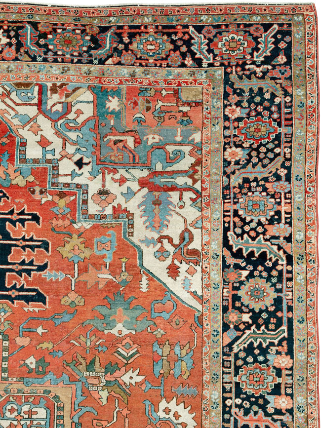 Antique Persian Heriz Carpet, No.26514 - Galerie Shabab