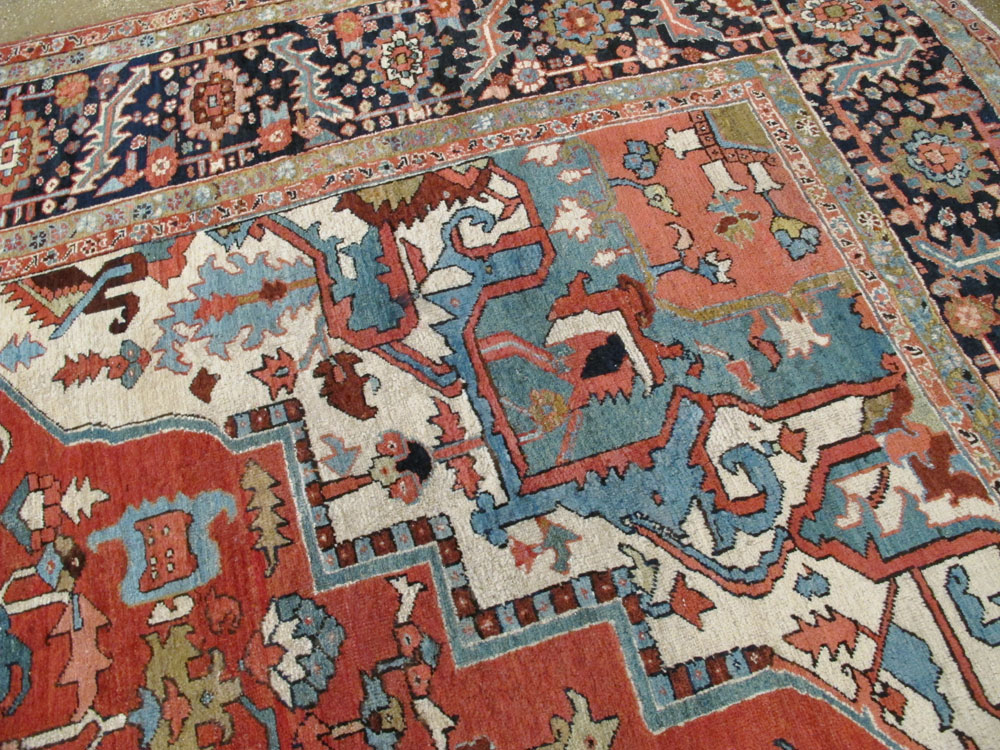 Antique Persian Heriz Carpet, No.26514 - Galerie Shabab