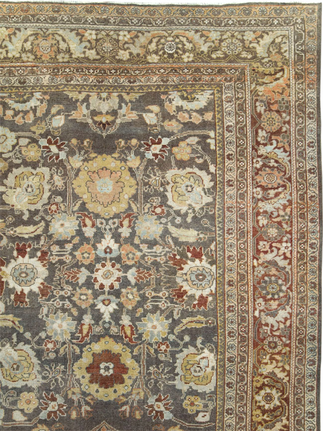 Antique Persian Mahal Large Oversize Carpet, No.26522 - Galerie Shabab