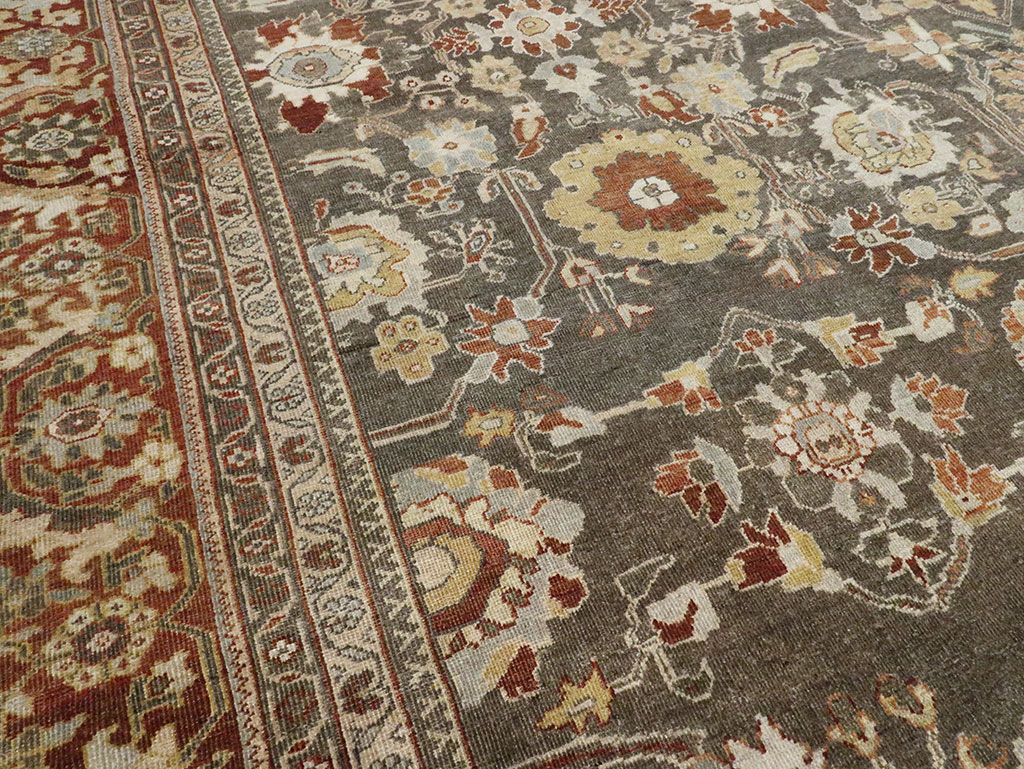 Antique Persian Mahal Large Oversize Carpet, No.26522 - Galerie Shabab