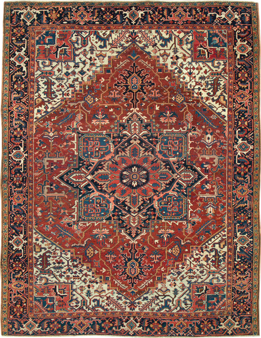 Vintage Persian Heriz Carpet, No.26538 - Galerie Shabab