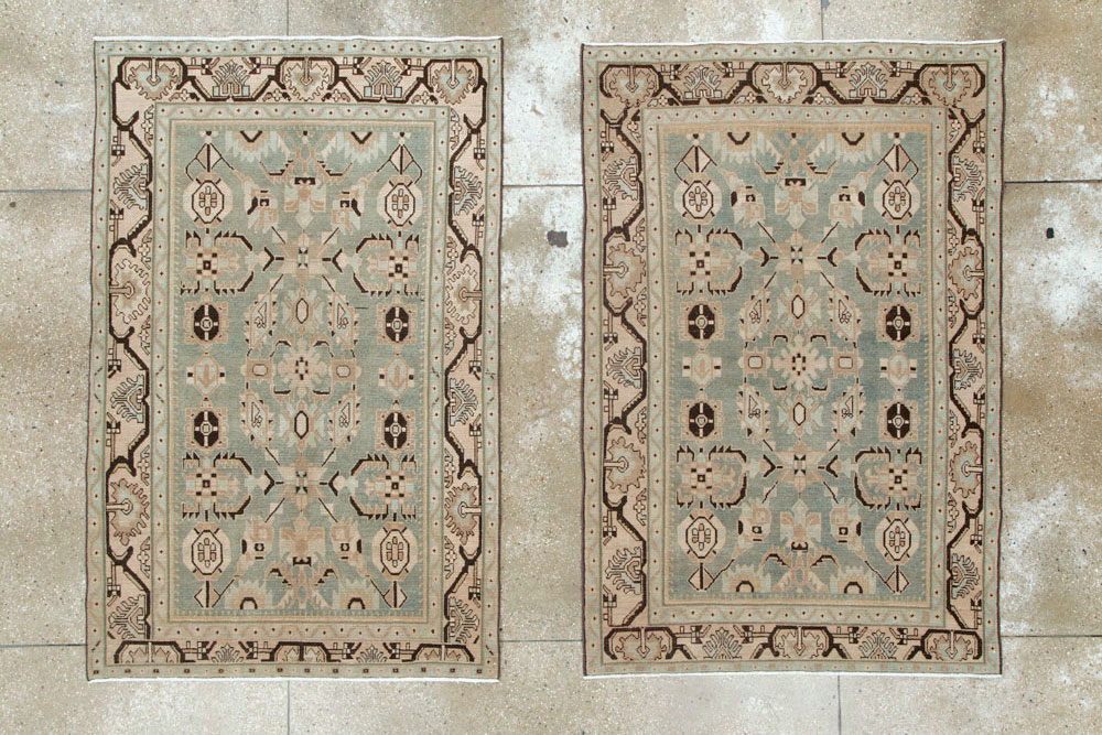 Vintage Persian Malayer Accent Rug (Pair: 2 of 2), No.26549 - Galerie Shabab