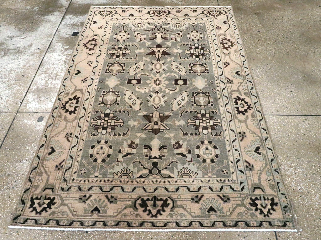 Vintage Persian Malayer Accent Rug, No.26557 - Galerie Shabab
