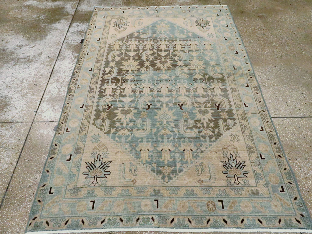 Vintage Persian Malayer Accent Rug, No.26567 - Galerie Shabab