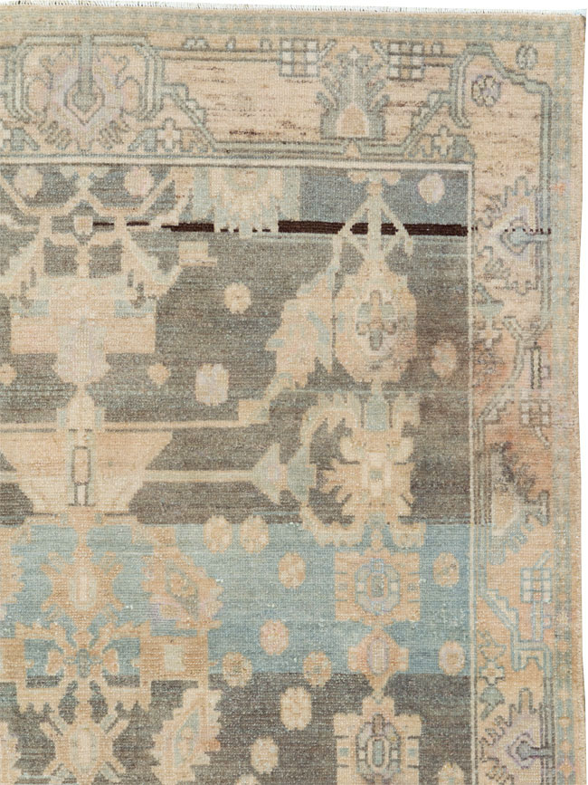 Vintage Persian Malayer Throw Rug, No.26568 - Galerie Shabab
