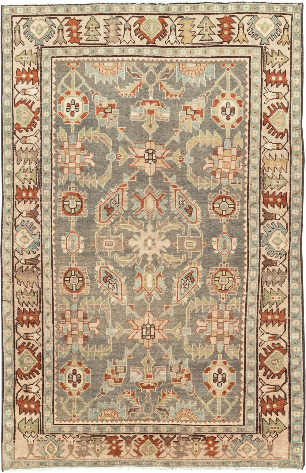 Vintage Persian Malayer Accent Rug, No.26570 - Galerie Shabab