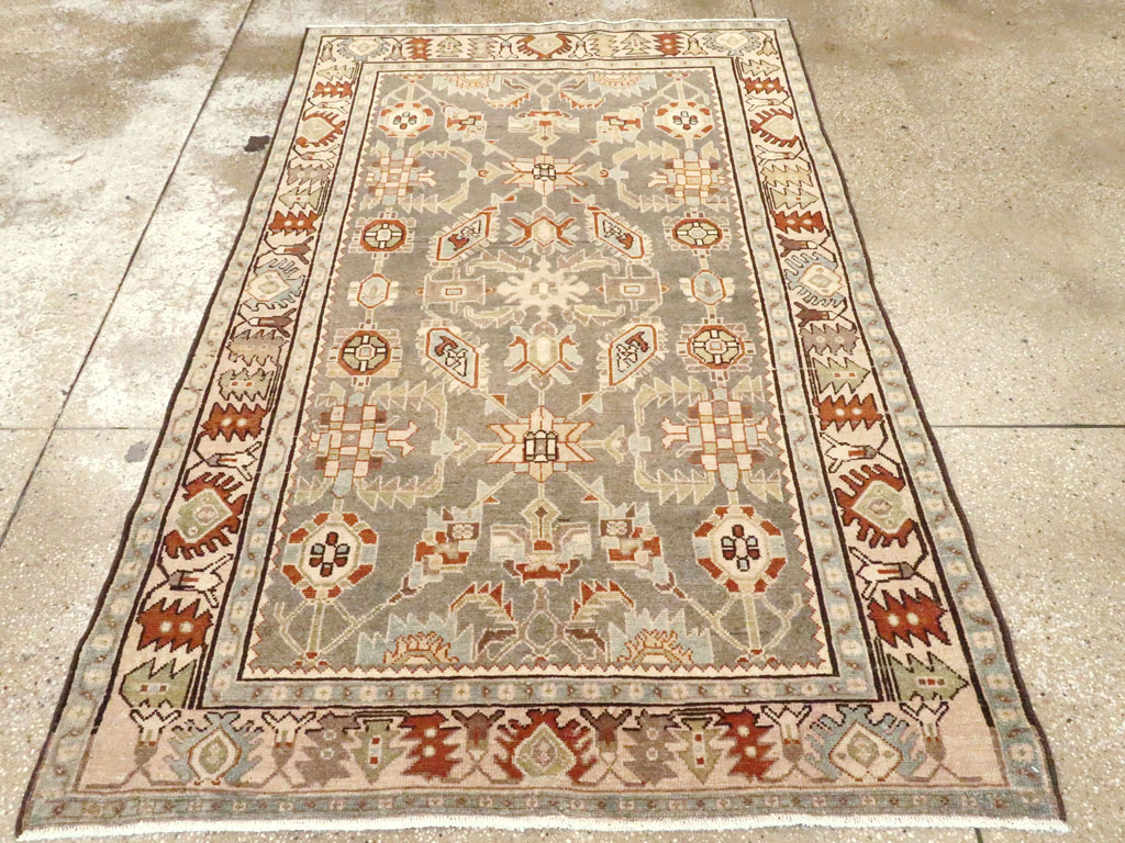 Vintage Persian Malayer Accent Rug, No.26570 - Galerie Shabab