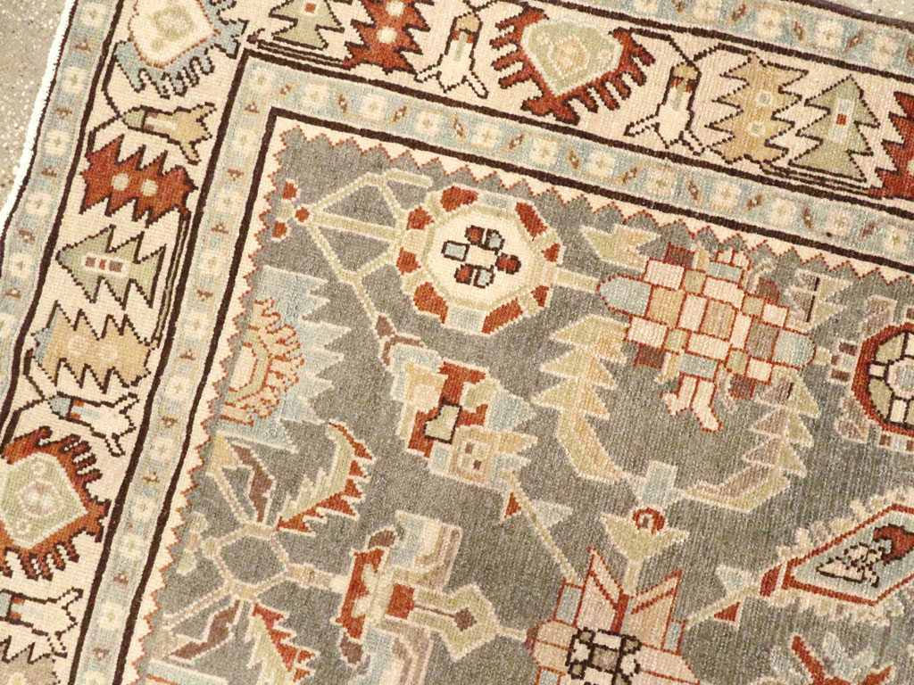 Vintage Persian Malayer Accent Rug, No.26570 - Galerie Shabab