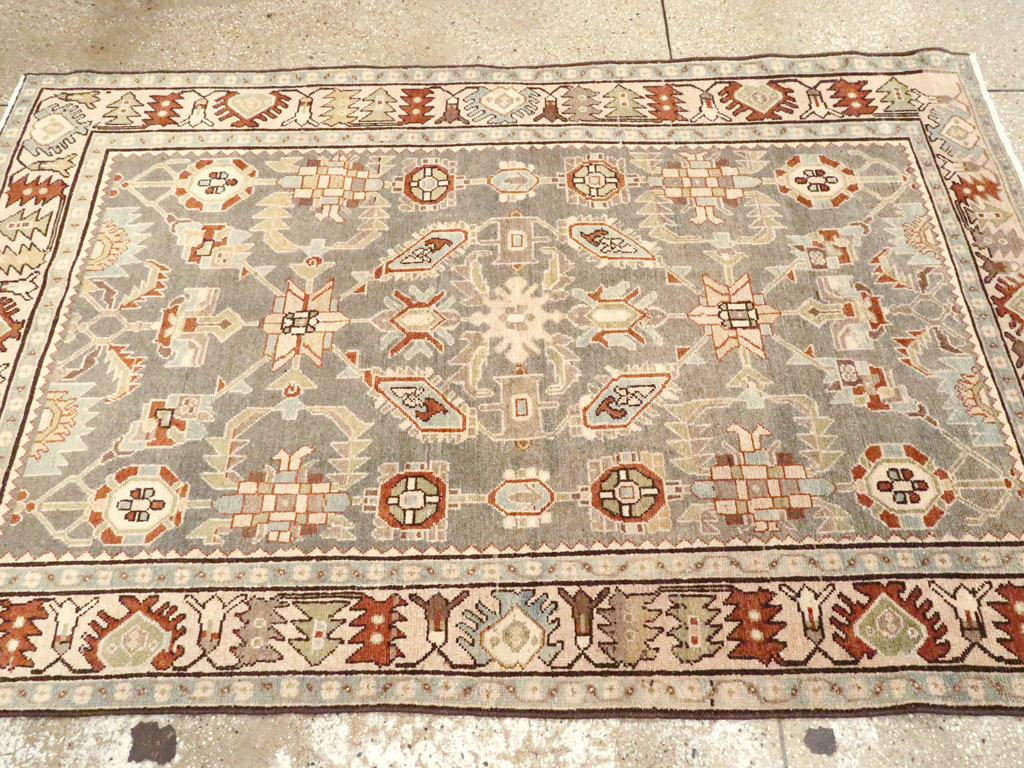 Vintage Persian Malayer Accent Rug, No.26570 - Galerie Shabab