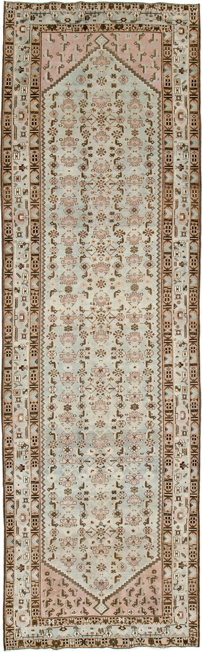 Vintage Persian Malayer Wide Gallery Runner, No.26573 - Galerie Shabab