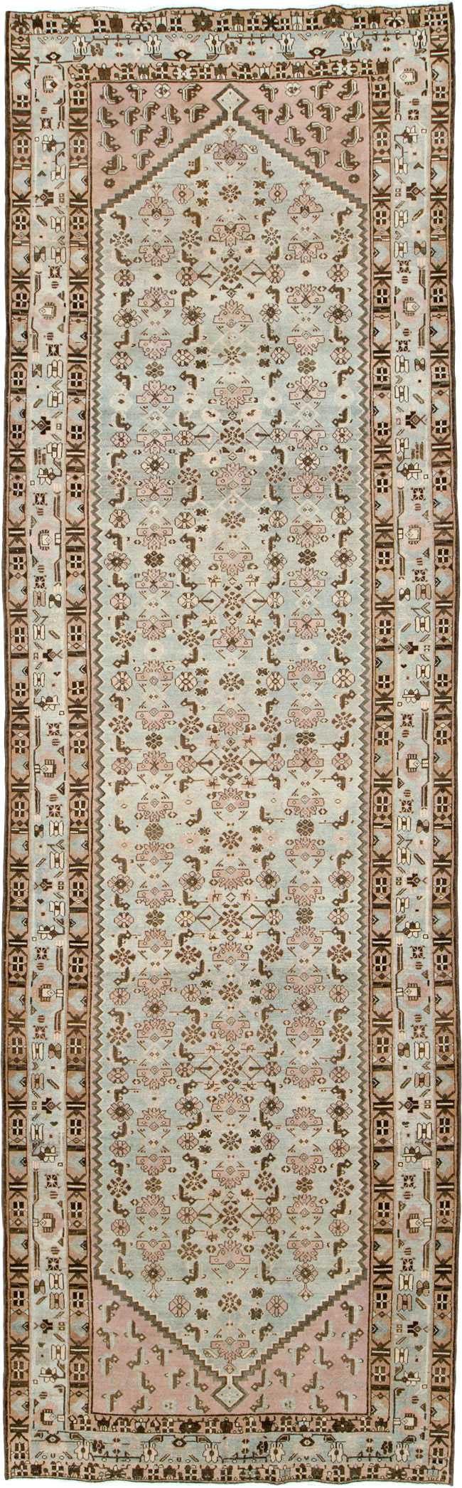 Vintage Persian Malayer Wide Gallery Runner, No.26573 - Galerie Shabab