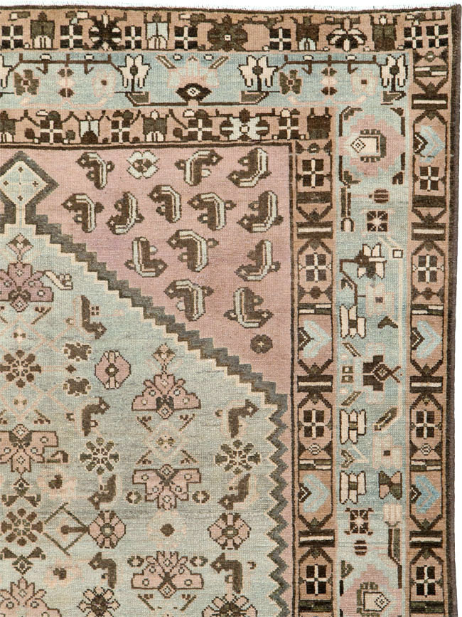 Vintage Persian Malayer Wide Gallery Runner, No.26573 - Galerie Shabab