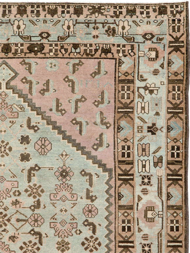 Vintage Persian Malayer Wide Gallery Runner, No.26573 - Galerie Shabab