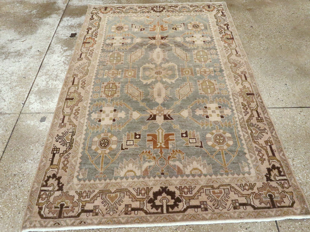 Vintage Persian Malayer Accent Rug, No.26578 - Galerie Shabab