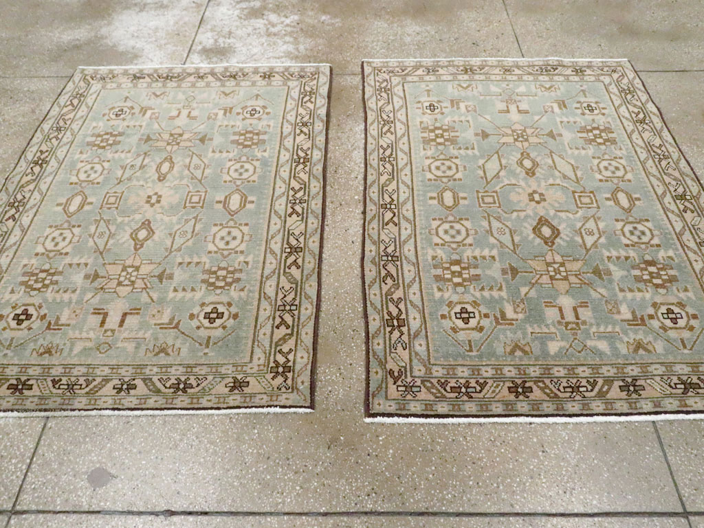 Vintage Persian Malayer Throw Rug (Pair: 1 of 2), No.26584 - Galerie Shabab