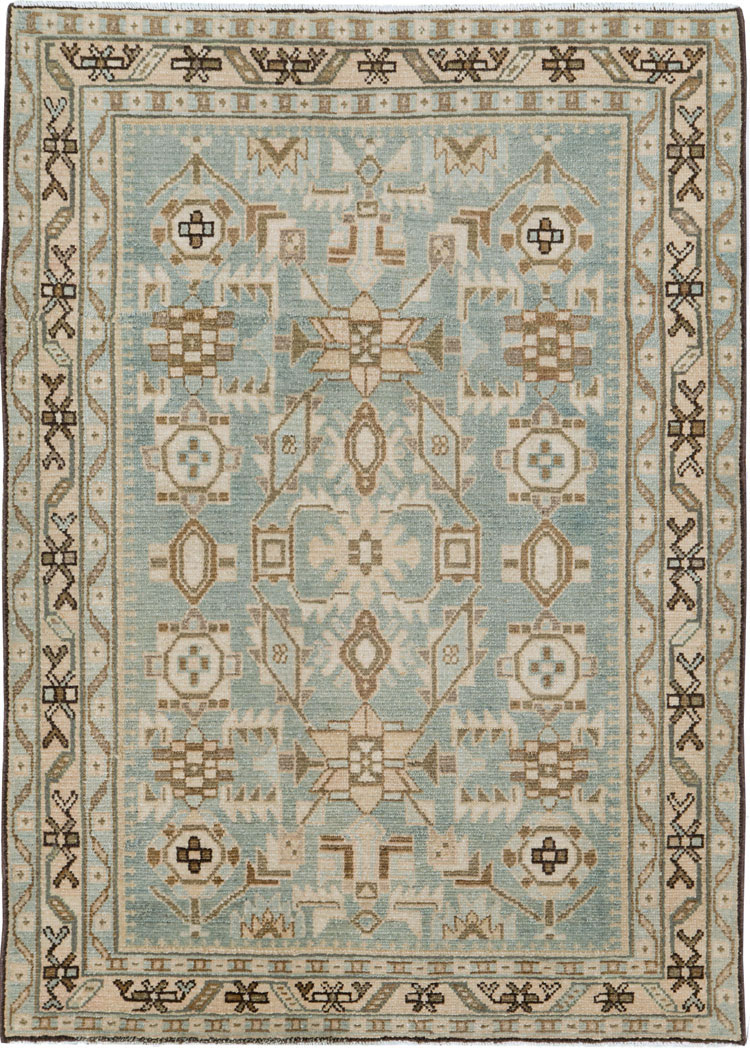 Vintage Persian Malayer Throw Rug (Pair: 2 of 2), No.26590 - Galerie Shabab