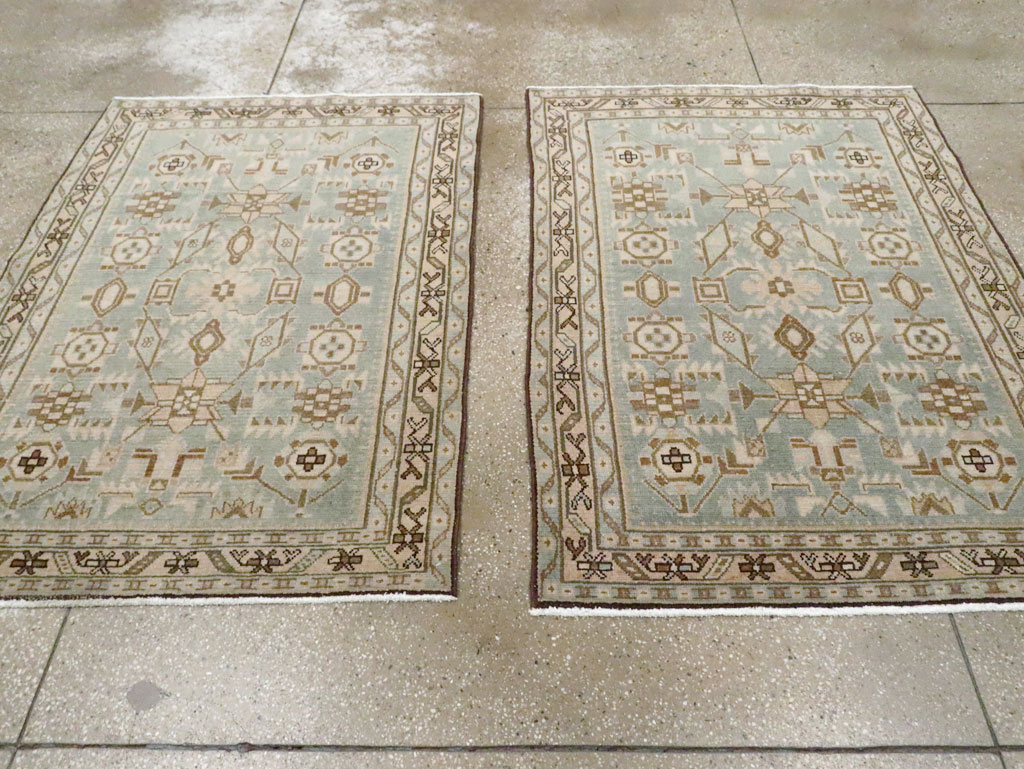 Vintage Persian Malayer Throw Rug (Pair: 2 of 2), No.26590 - Galerie Shabab