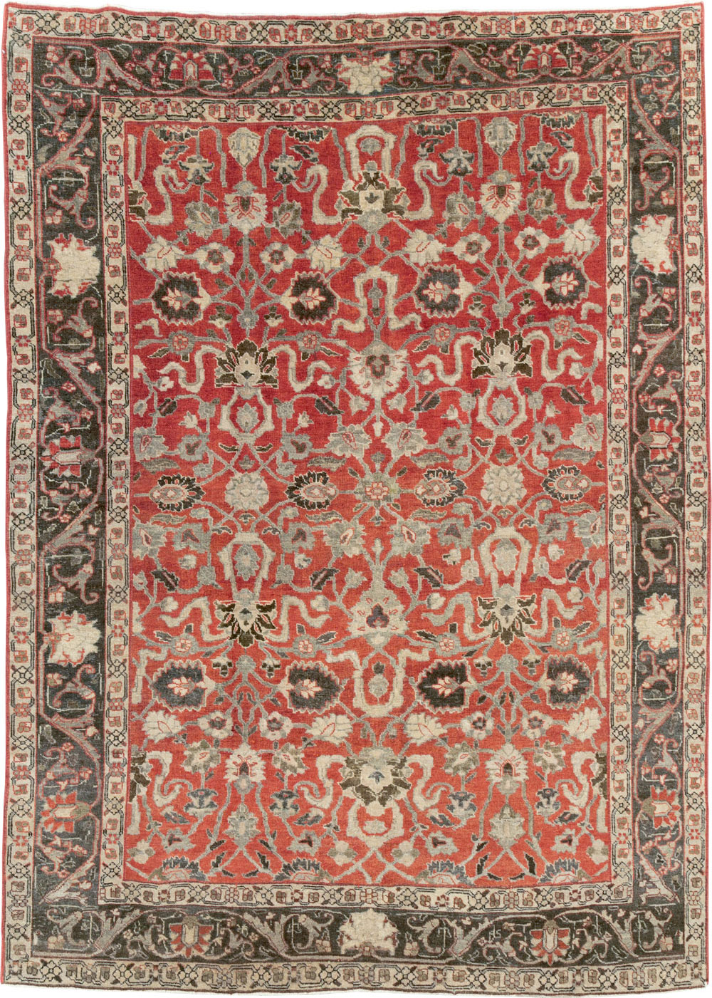 Antique Persian Tabriz Small Room Size Carpet, No.26602 - Galerie Shabab