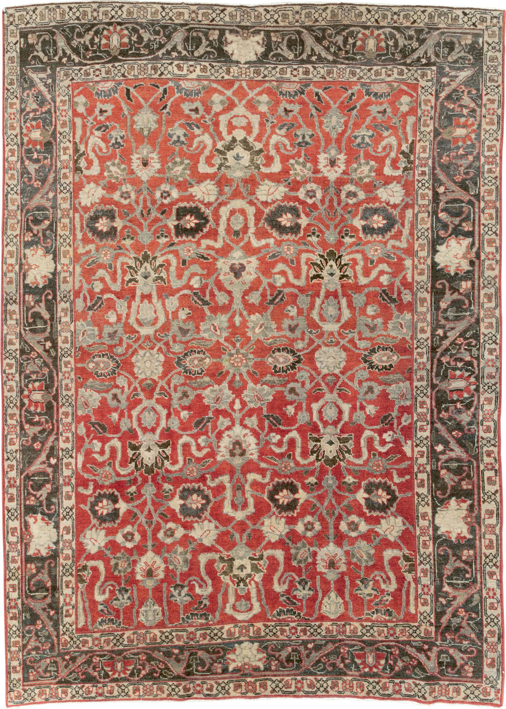 Antique Persian Tabriz Small Room Size Carpet, No.26602 - Galerie Shabab