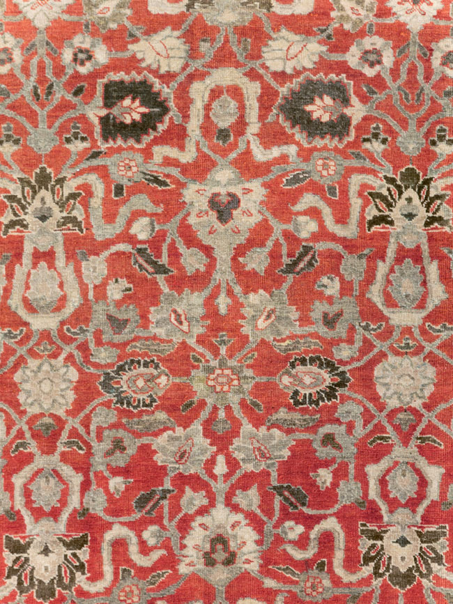 Antique Persian Tabriz Small Room Size Carpet, No.26602 - Galerie Shabab