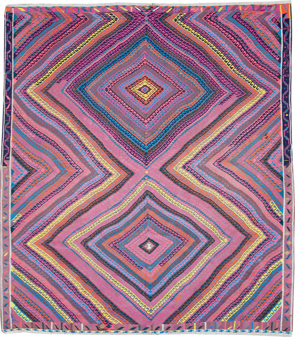 Vintage Turkish Flatweave Kilim , No.26608 - Galerie Shabab