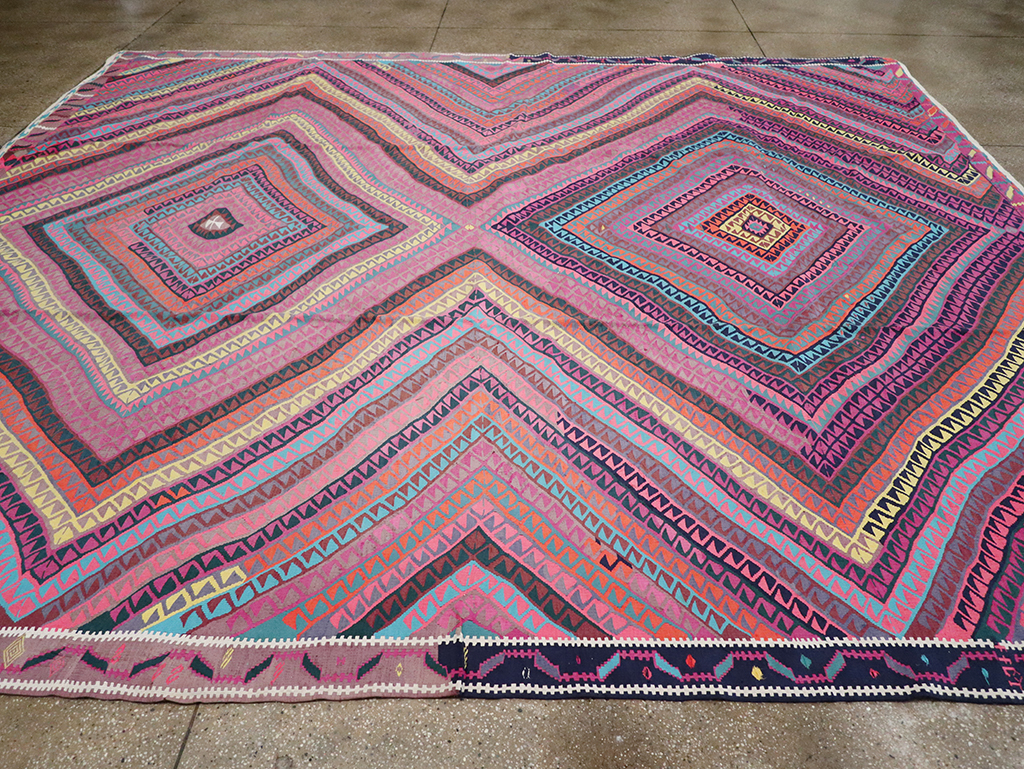 Vintage Turkish Flatweave Kilim , No.26608 - Galerie Shabab