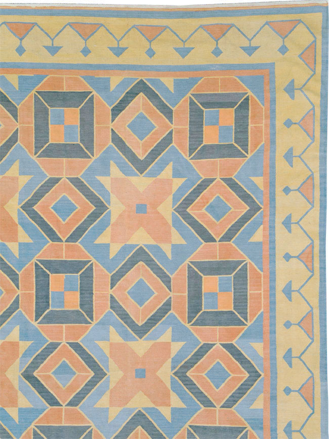 Vintage Indian Dhurrie Flatweave, No.26611 - Galerie Shabab