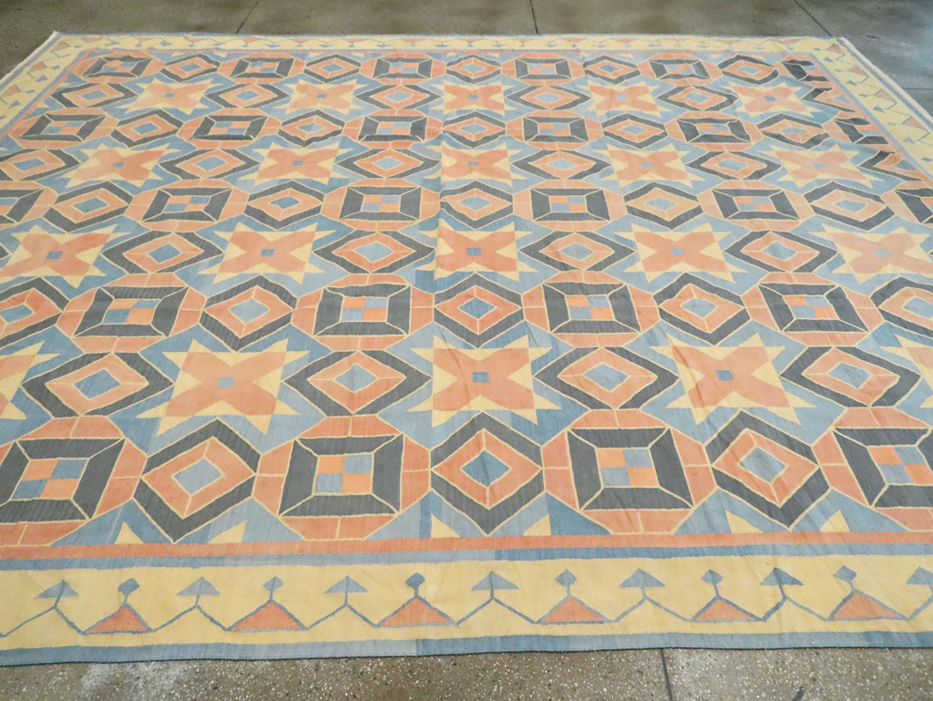Vintage Indian Dhurrie Flatweave, No.26611 - Galerie Shabab