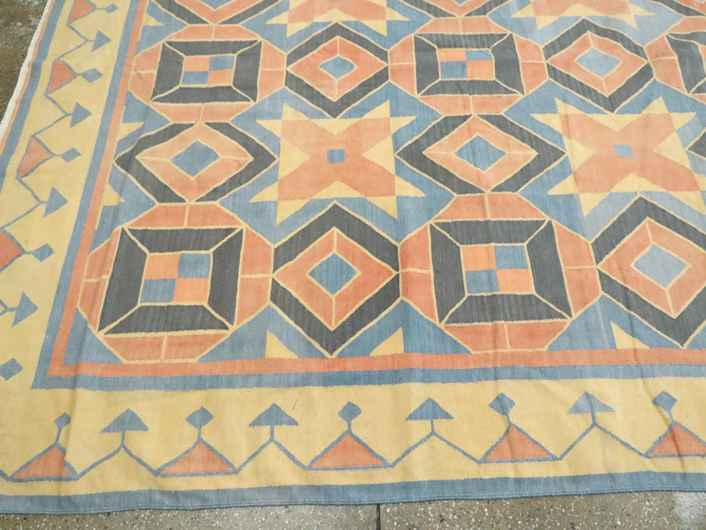 Vintage Indian Dhurrie Flatweave, No.26611 - Galerie Shabab