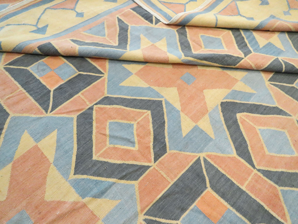 Vintage Indian Dhurrie Flatweave, No.26611 - Galerie Shabab