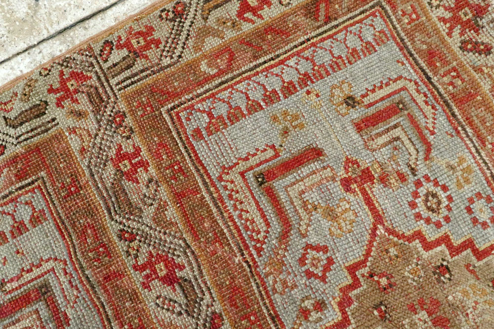 Antique Turkish Oushak Carpet, No.26613 - Galerie Shabab