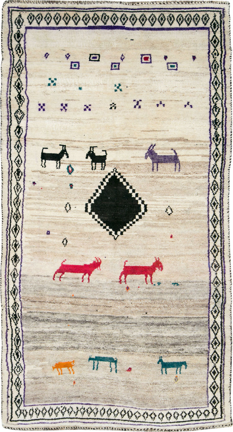 Modern Persian Gabbeh Rug, No.26614 - Galerie Shabab