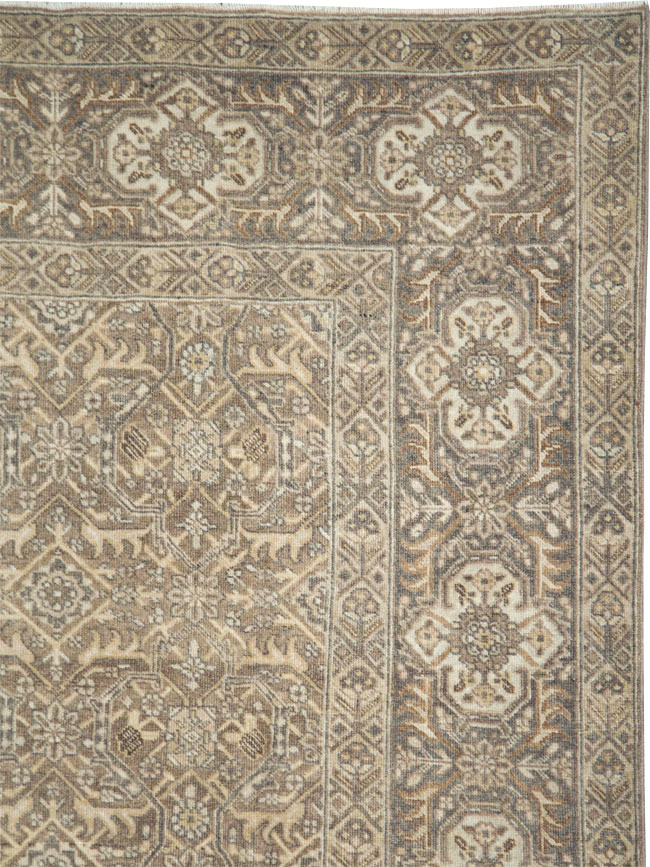 Antique Persian Tabriz Accent Carpet, No.26615 - Galerie Shabab