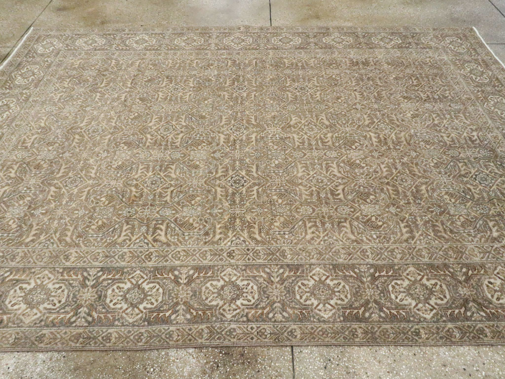Antique Persian Tabriz Accent Carpet, No.26615 - Galerie Shabab