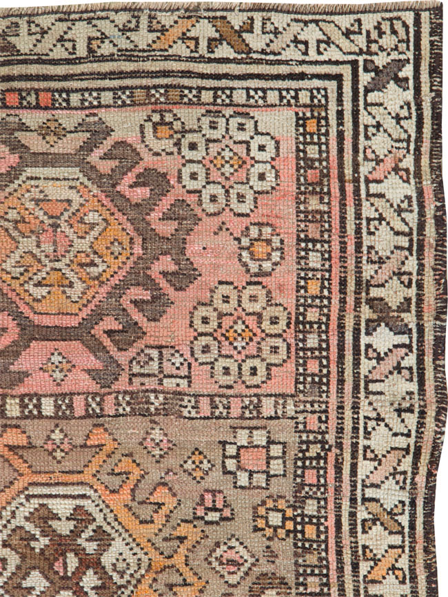 Caucasian Inspired Antique Persian Kurd Throw Rug, No.26619 - Galerie Shabab