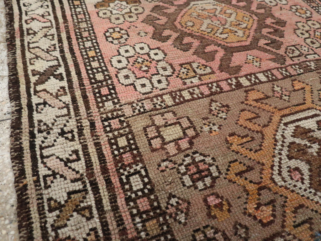 Caucasian Inspired Antique Persian Kurd Throw Rug, No.26619 - Galerie Shabab