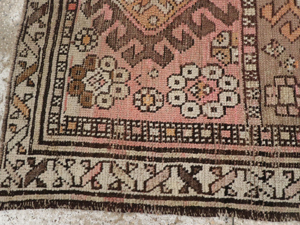 Caucasian Inspired Antique Persian Kurd Throw Rug, No.26619 - Galerie Shabab